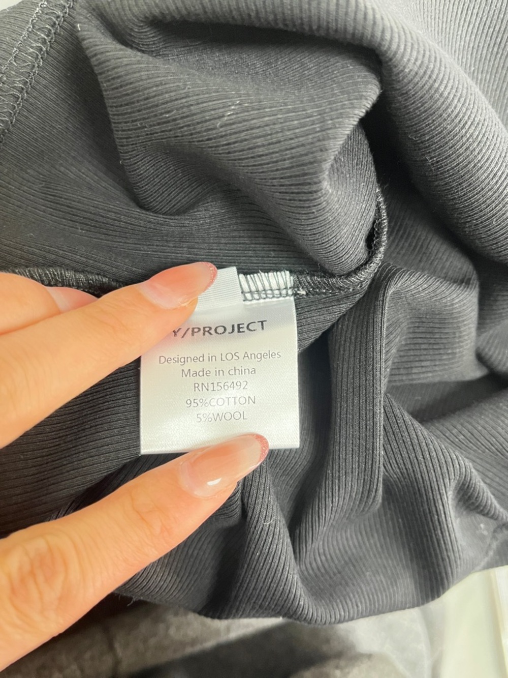 Y/Project Black Ribbed Tank with Racerback Detail - Picture 6 of 6
